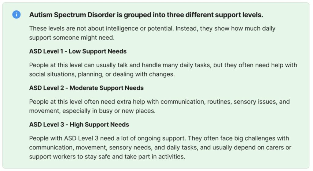 Exploring NDIS Physiotherapy for People with Level 3 Autism 3 Autism support levels explained clearly.