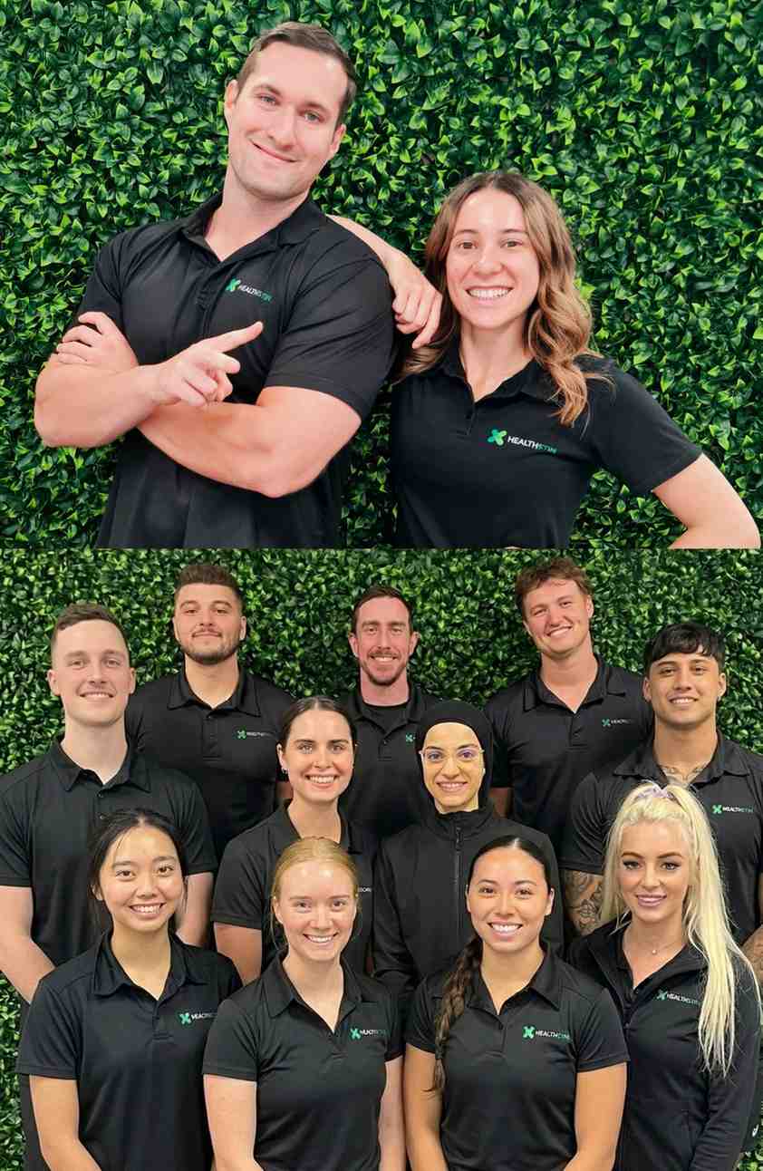 Healthstin Team members in a black suit