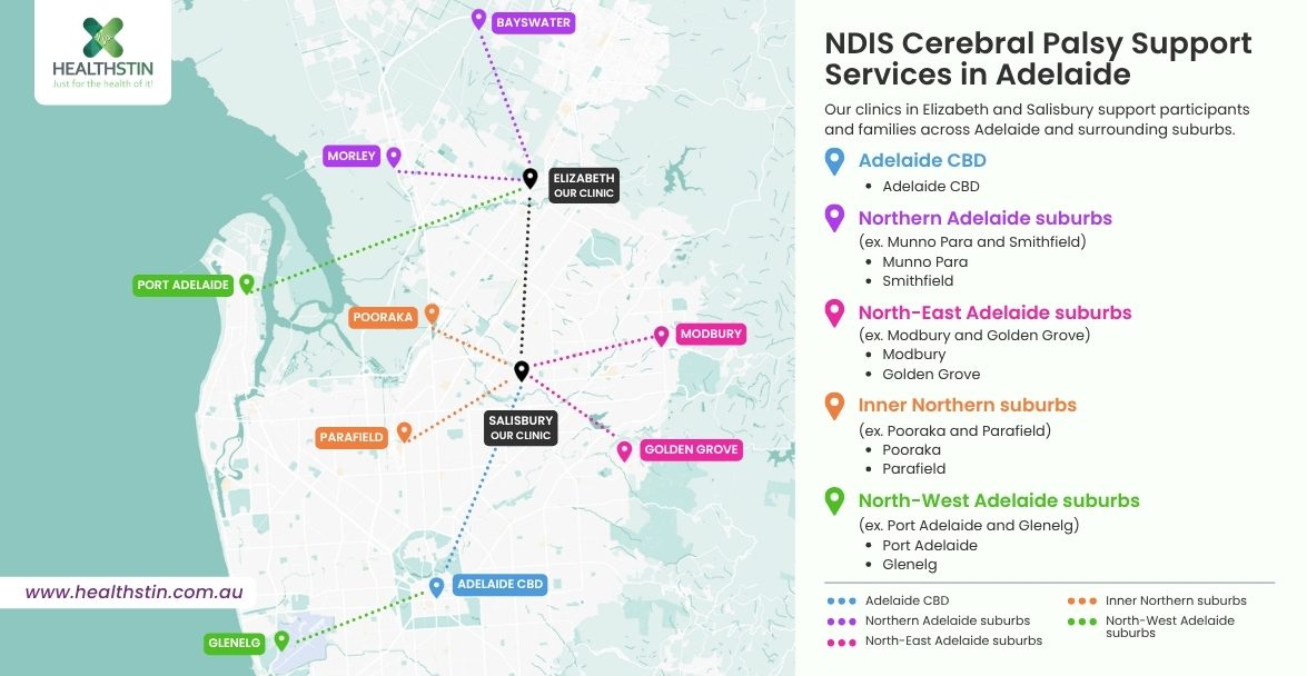 Finding the Best NDIS Cerebral Palsy Support Services in Adelaide Healthstin Infographics for NDIS Cerebral Palsy Support Services In Adelaide