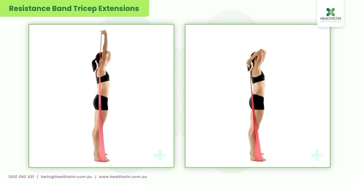 Resistance Band Upper Body Exercises (Complete Guide) 13 Healthstin Blog ResistanceBandUpperBodyExercises